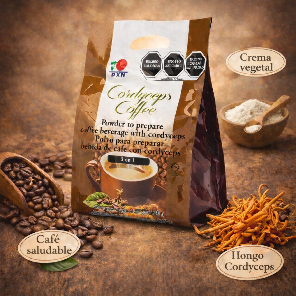 Cafe cordyceps DXN ingredientes