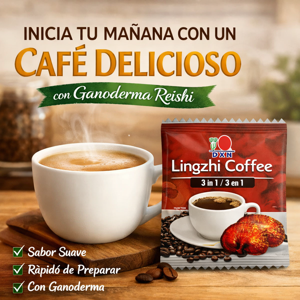 Café DXN Lingzhi con Ganoderma bebida instantánea baja en cafeína DXN